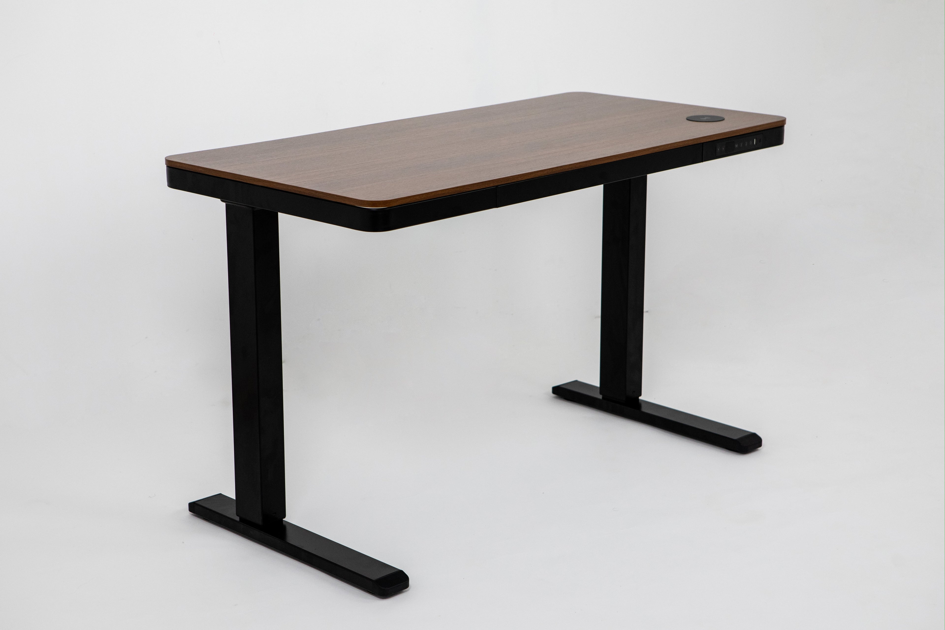 Walnut Wood Top Electric Height-Adjustable Standing Desk