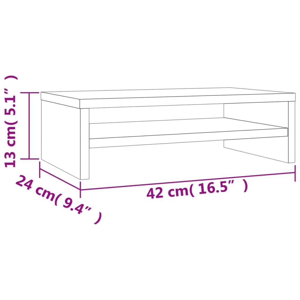 Monitor Stand - Brown Oak