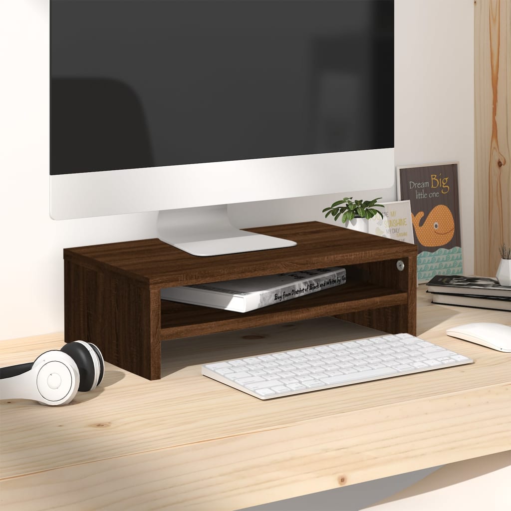 Monitor Stand - Brown Oak