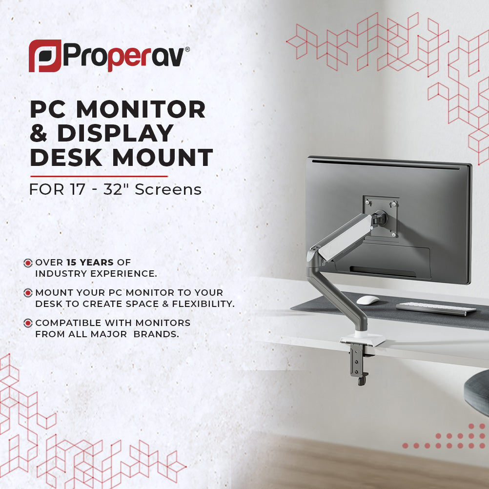 Gas Spring Swing Arm Monitor Mount (17"-32")