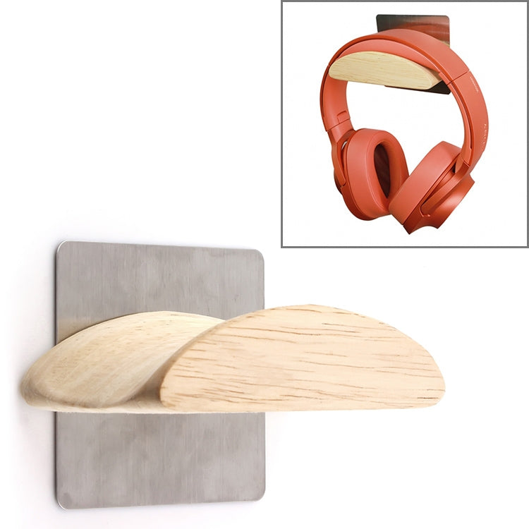 Solid Wood Wall-Mounted Headphone Holder