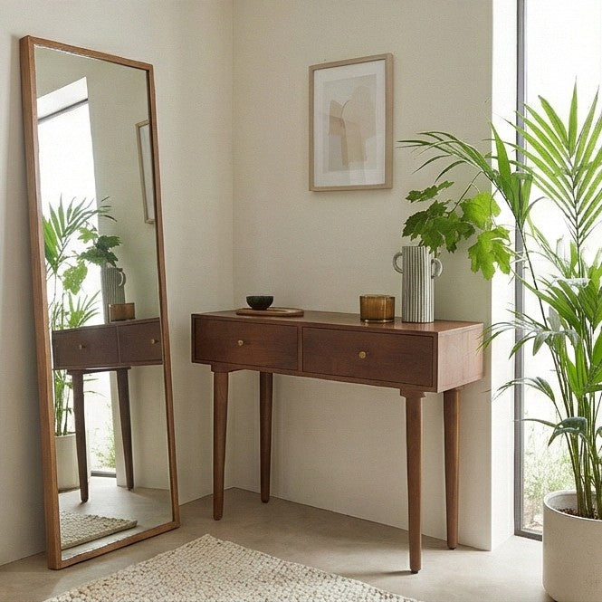 Scandinavian Walnut Console Desk