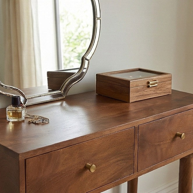Scandinavian Walnut Console Desk