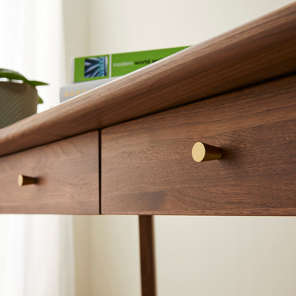 Walnut Writing Desk with Drawers