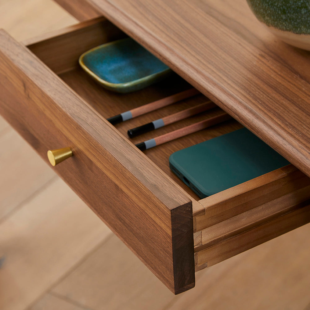 Walnut Writing Desk with Drawers