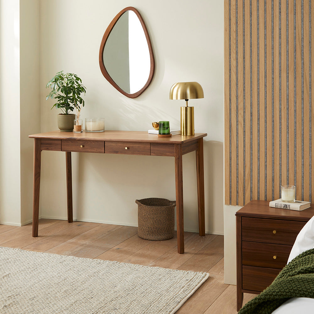 Walnut Writing Desk with Drawers