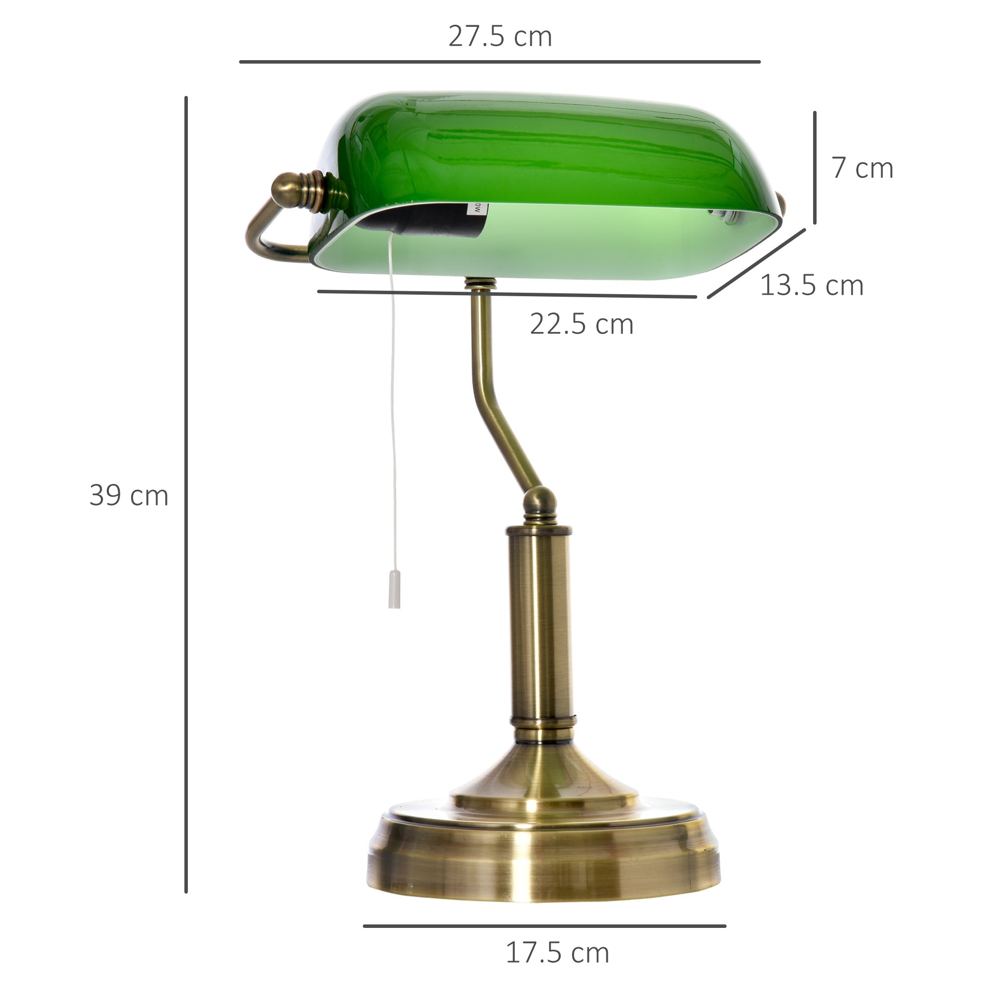Banker's Desk Lamp - Green