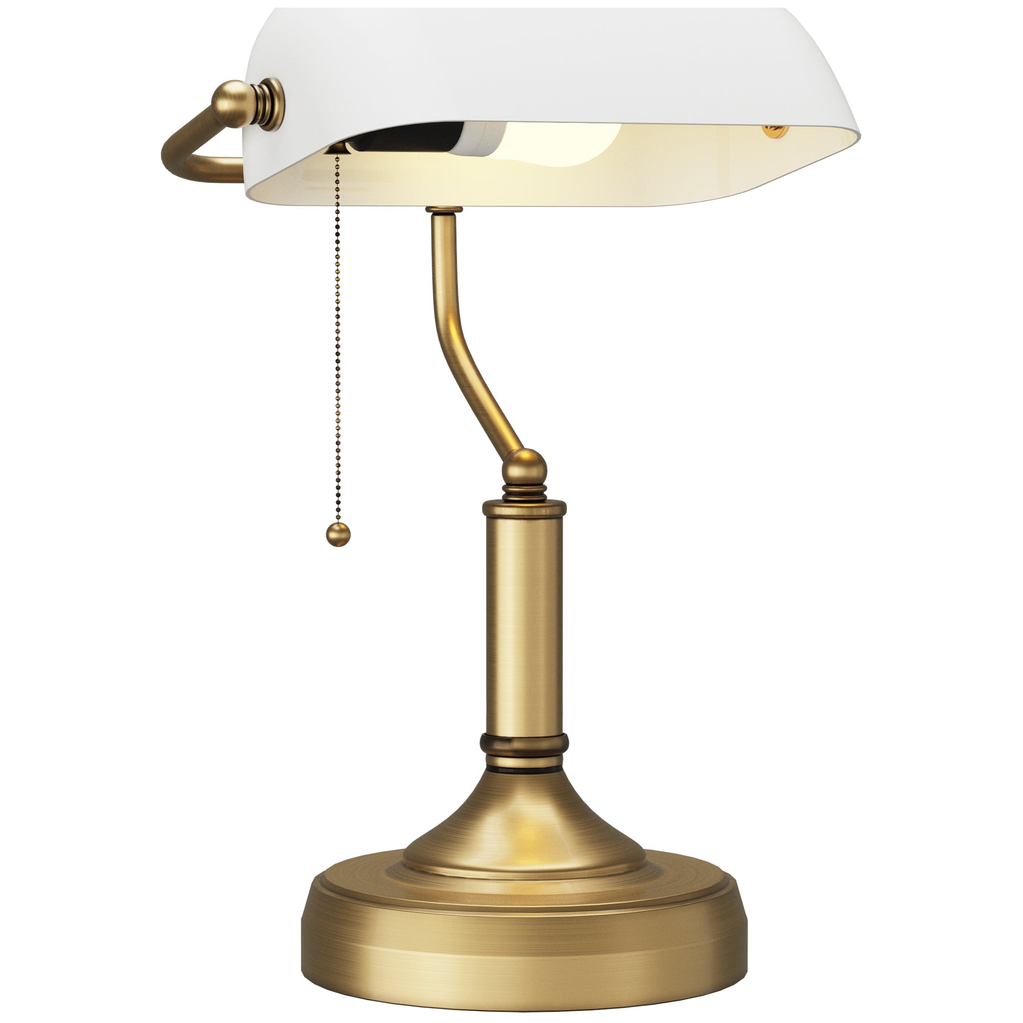 Banker's Desk Lamp - White